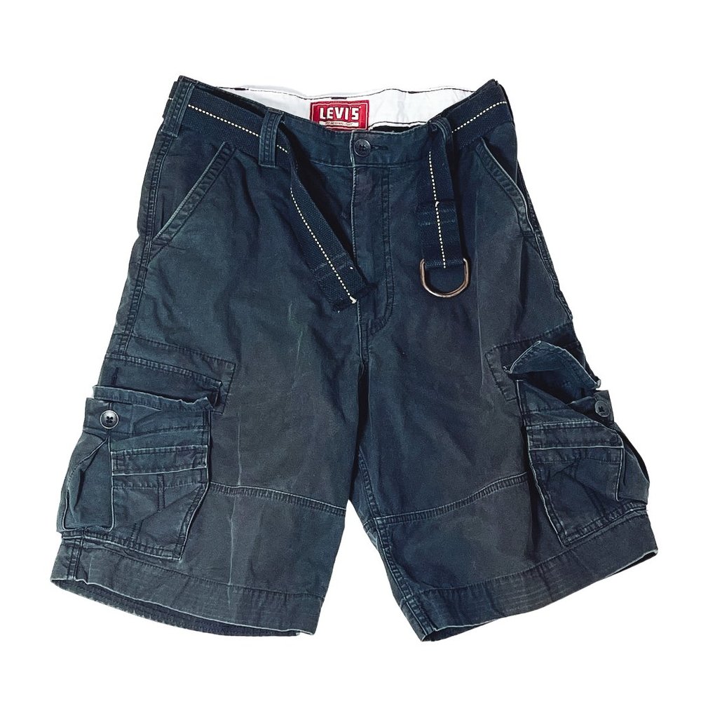 Men's Levis Distressed Vintage Squad Cargo Shorts - Black W33